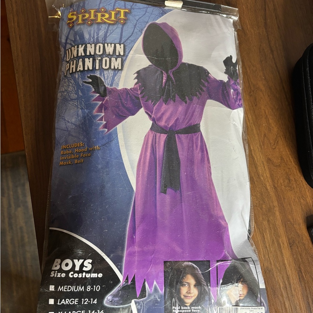 Spirit Unknown Phantom Kids Costume - Purple and Black